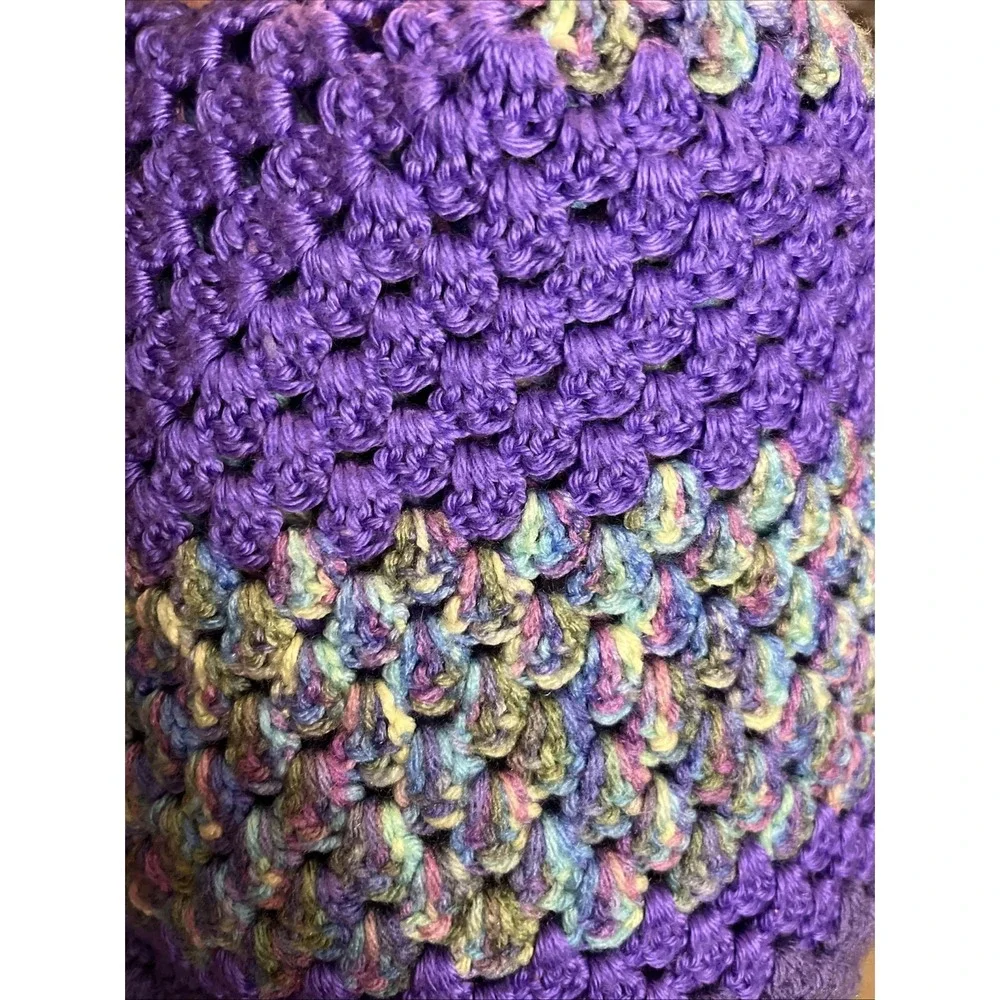 Handmade Crochet Granny Square Blanket‎ Small (abt 48